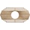 Ekena Millwork Chrysler Wood Fretwork Pierced Ceiling Medallion, Red Oak, 26"W x 13"H x 6 7/8"ID x 3/8"T CMWP26X13X0375CSRO - alternate 1